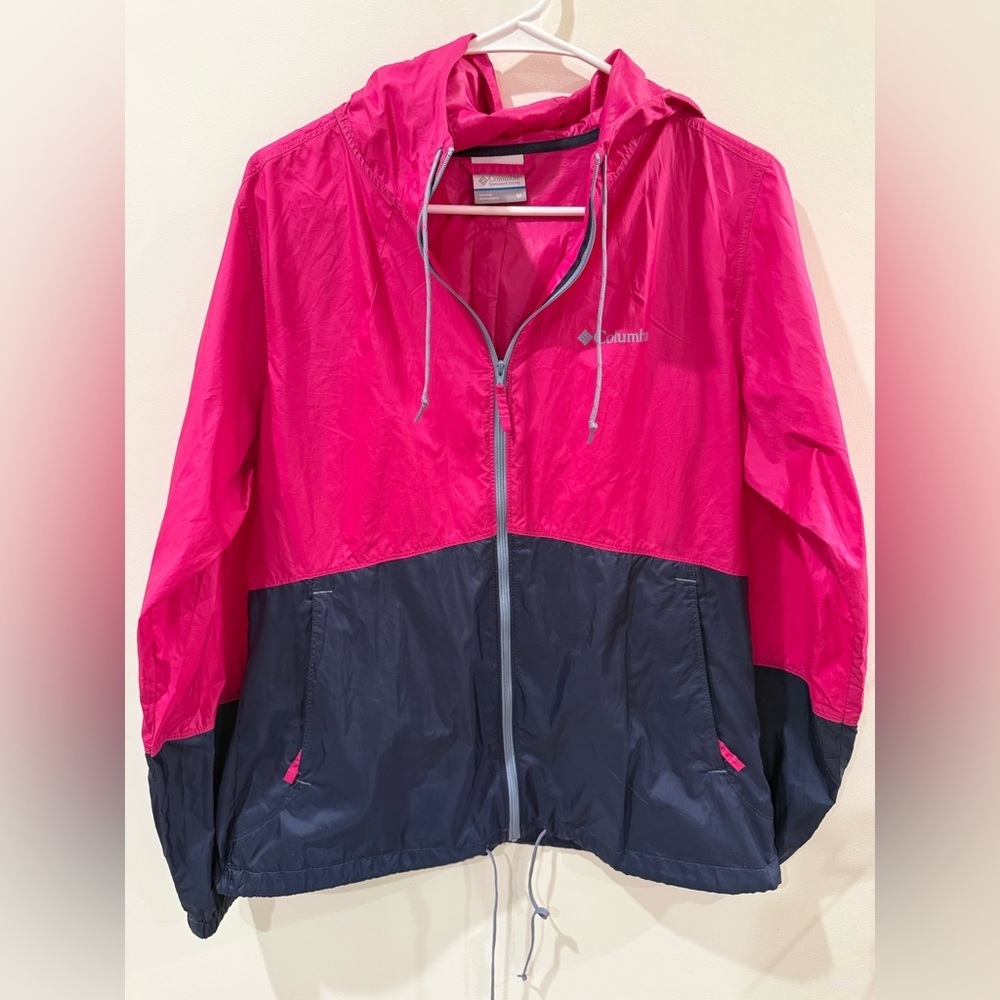 Columbia Fuchsia and Gray Windbreaker
